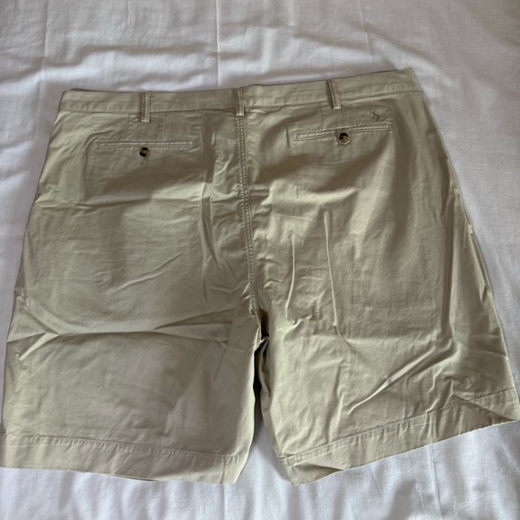 Polo Ralph Lauren Khaki Polo Chino Shorts BIG 46B Classic Fit 9" Flat Front - Picture 8 of 8